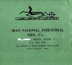 IRAN NATIONAL INDUSTRI All models 1982 ir cat engl