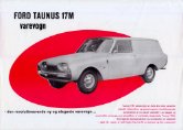 FORD TAUNUS 17M Varevogn1961.4 dk sheet