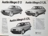 1980 AUSTIN ALLEGRO 3 dk sheets